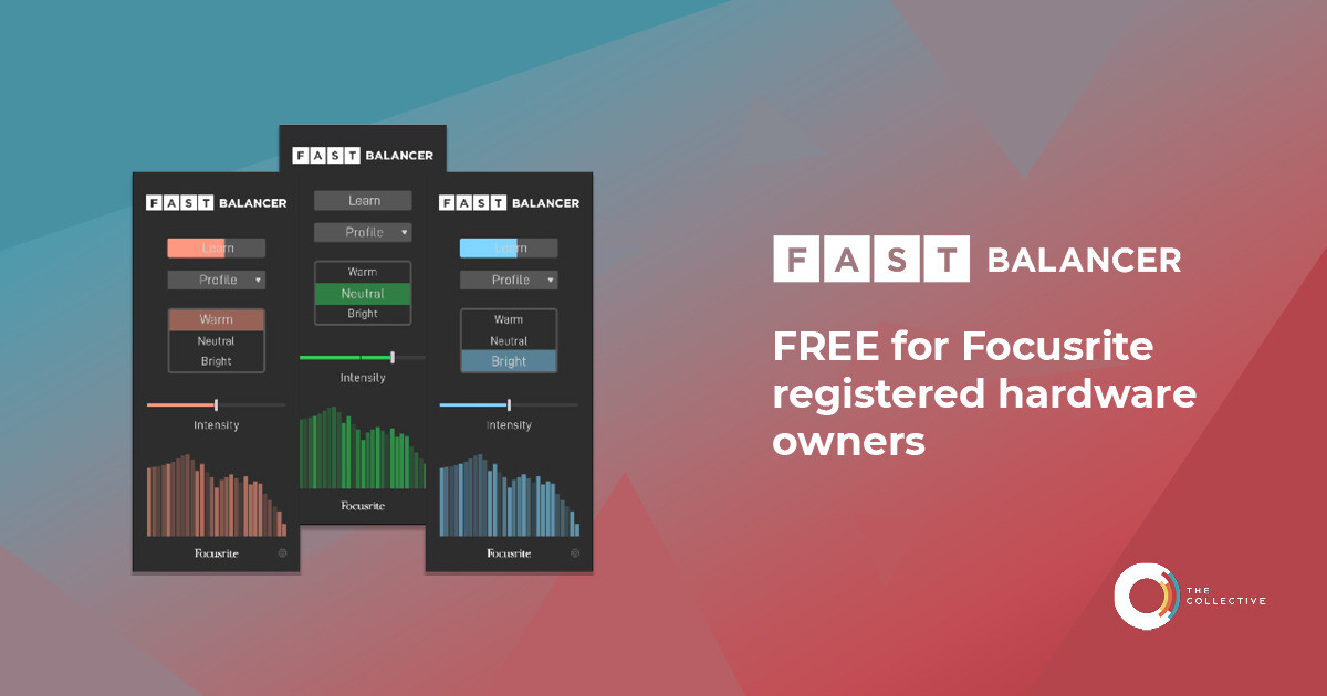 The Collective from Focusrite introduce FAST Balancer: the instant AI-powered EQ
